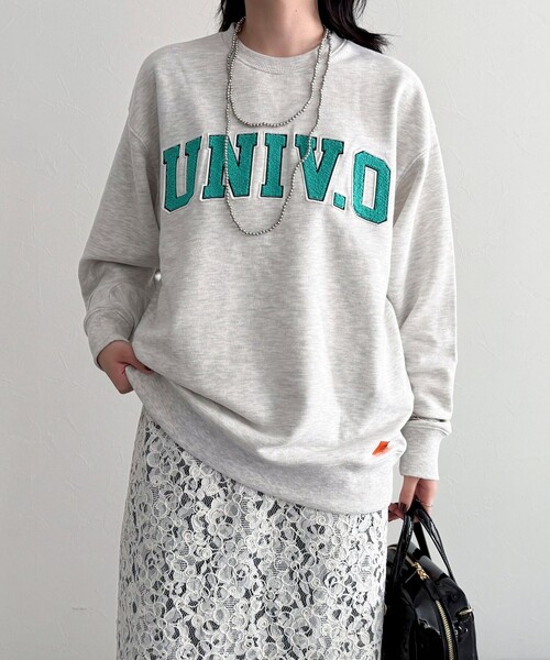 【UNIVERSAL OVERALL】別注UNIV.O スウェットプルオーバー