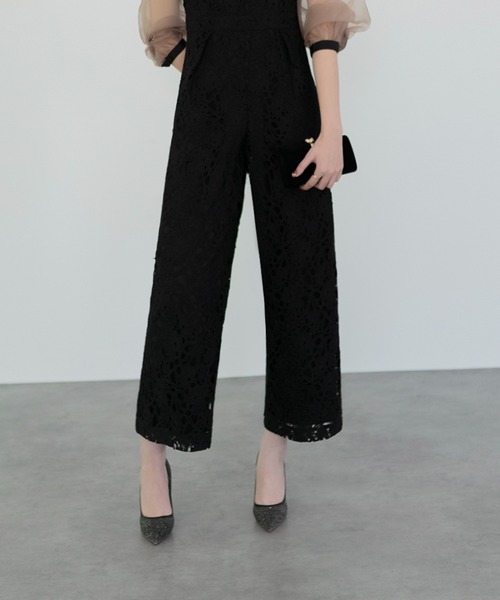 【パスタ】Leja 2wayシアースリーブ花柄パンツドレス Leja パンツドレス 「LEJA」2WAYシアースリーブ花柄パンツドレス