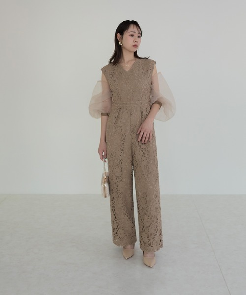 Leja(レジャ)の「【LEJA】2WAYシアースリーブ花柄パンツドレス 2点セット 結婚式 パーティードレス 二次会 同窓会 お呼ばれ オケージョン 20代 30代(パンツドレス・レディース・ブラック/ブラウン・SMALL/MEDIUM)」の20枚目の写真