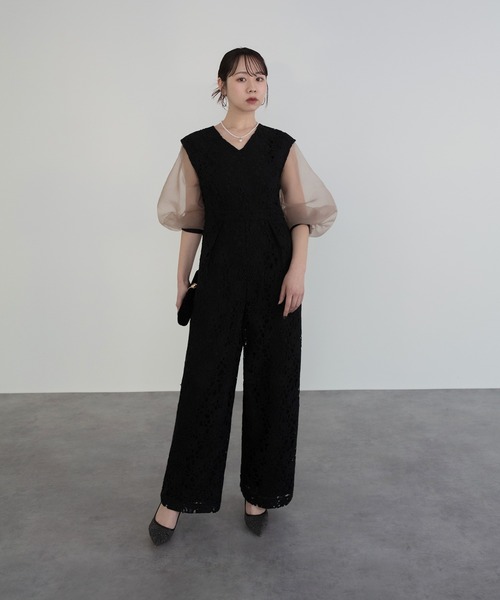 Leja(レジャ)の「【LEJA】2WAYシアースリーブ花柄パンツドレス 2点セット 結婚式 パーティードレス 二次会 同窓会 お呼ばれ オケージョン 20代 30代(パンツドレス・レディース・ブラック/ブラウン・SMALL/MEDIUM)」の22枚目の写真