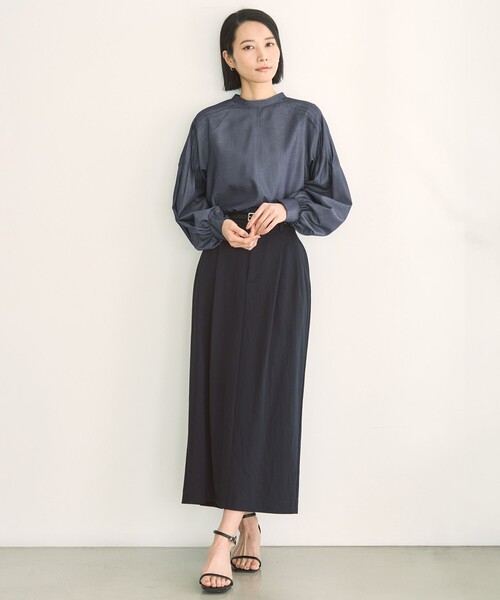 UNFILO(アンフィーロ)の「タックスカート(スカート・レディース・アイボリー系/ネイビー系/ピンク系・X-SMALL/SMALL/MEDIUM/LARGE)」の7枚目の写真
