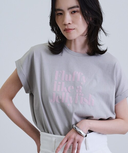 GALLEST（ギャレスト）の「ロゴTシャツ（Tシャツ/カットソー・レディース・ライトグレー/ホワイト/ブラック・38）」の3枚目の写真