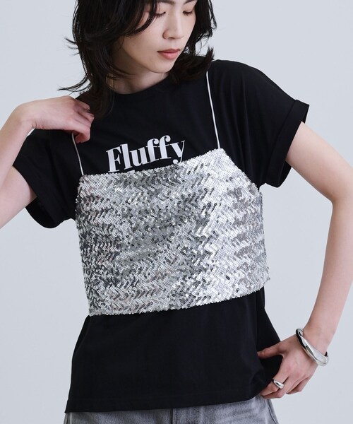 GALLEST（ギャレスト）の「ロゴTシャツ（Tシャツ/カットソー・レディース・ライトグレー/ホワイト/ブラック・38）」の5枚目の写真