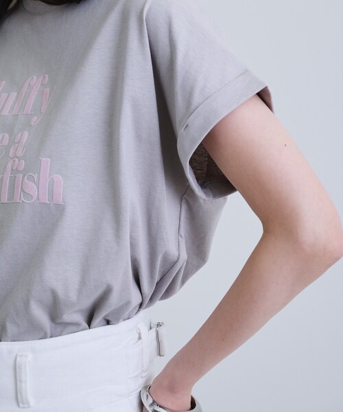 GALLEST（ギャレスト）の「ロゴTシャツ（Tシャツ/カットソー・レディース・ライトグレー/ホワイト/ブラック・38）」の12枚目の写真