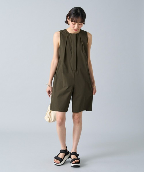 UNDOVE(アンドゥーブ)の「〈UNDOVE〉【はっ水/ストレッチ/UV対策/防シワ/接触冷感/アウトドア/普段着/水際アイテム/レジャー】はっ水オールインワン(サロペット/オーバーオール・レディース・カーキ/ブラック・X-LARGE/LARGE/MEDIUM)」の14枚目の写真