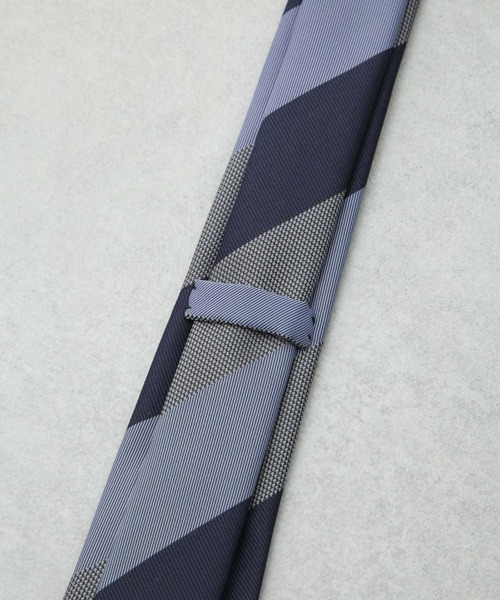 NANO universe（ナノユニバース）の「京都ウォッシャブルストライプネクタイ 1（ネクタイ・メンズ・サックスブルー/ブラウン・FREE）」の6枚目の写真