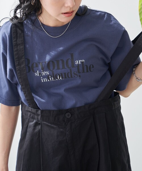 coen（コーエン）の「接触冷感ロゴアソートプリントTシャツ（Tシャツ/カットソー・レディース・オフホワイト/ライトピンク/ダークグレー/ロイヤルブルー・M/L）」の3枚目の写真