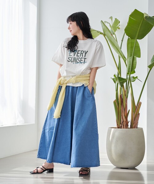 coen（コーエン）の「接触冷感ロゴアソートプリントTシャツ（Tシャツ/カットソー・レディース・オフホワイト/ライトピンク/ダークグレー/ロイヤルブルー・M/L）」の7枚目の写真