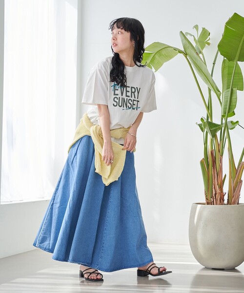 coen（コーエン）の「接触冷感ロゴアソートプリントTシャツ（Tシャツ/カットソー・レディース・オフホワイト/ライトピンク/ダークグレー/ロイヤルブルー・M/L）」の8枚目の写真