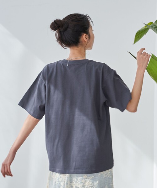 coen（コーエン）の「接触冷感ロゴアソートプリントTシャツ（Tシャツ/カットソー・レディース・オフホワイト/ライトピンク/ダークグレー/ロイヤルブルー・M/L）」の12枚目の写真