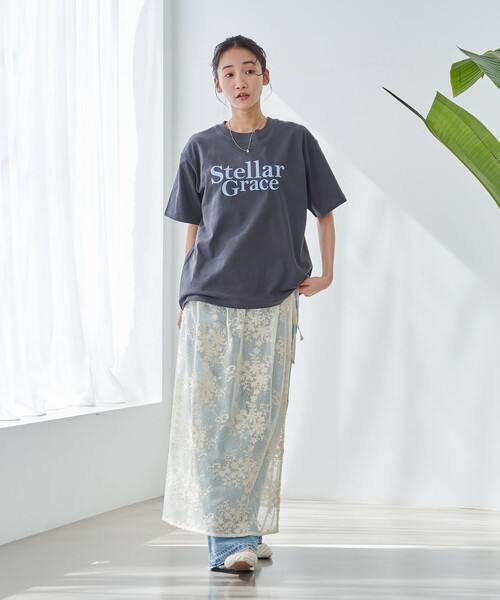coen（コーエン）の「接触冷感ロゴアソートプリントTシャツ（Tシャツ/カットソー・レディース・オフホワイト/ライトピンク/ダークグレー/ロイヤルブルー・M/L）」の14枚目の写真