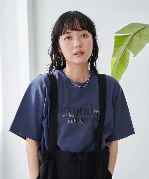 coen（コーエン）の「接触冷感ロゴアソートプリントTシャツ（Tシャツ/カットソー・レディース・オフホワイト/ライトピンク/ダークグレー/ロイヤルブルー・M/L）」の22枚目の写真