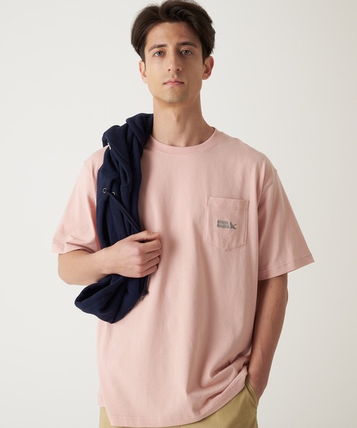 Eddie Bauer(エディーバウアー)の「EBロゴ刺繍 ポケット 半袖 Tシャツ(Tシャツ/カットソー・メンズ・ブラック/サックスブルー/ホワイト/ピンク/ベージュ/ネイビー・S/M/L/XL/XXL)」の6枚目の写真