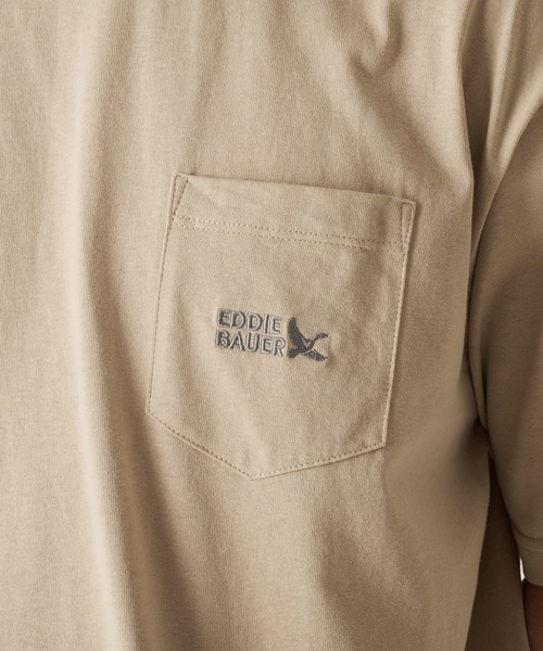 Eddie Bauer(エディーバウアー)の「EBロゴ刺繍 ポケット 半袖 Tシャツ(Tシャツ/カットソー・メンズ・ブラック/サックスブルー/ホワイト/ピンク/ベージュ/ネイビー・S/M/L/XL/XXL)」の22枚目の写真