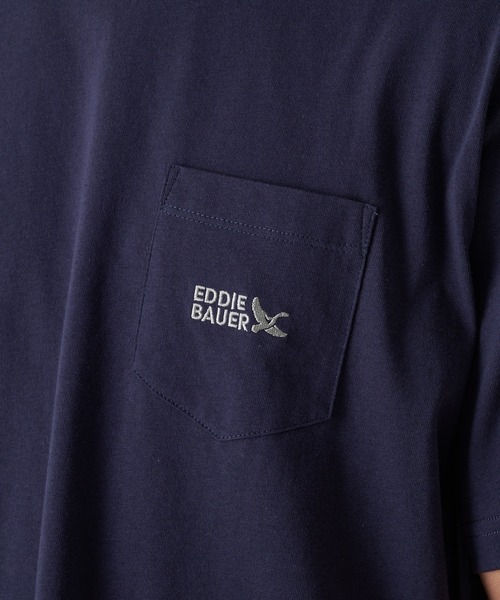 Eddie Bauer(エディーバウアー)の「EBロゴ刺繍 ポケット 半袖 Tシャツ(Tシャツ/カットソー・メンズ・ブラック/サックスブルー/ホワイト/ピンク/ベージュ/ネイビー・S/M/L/XL/XXL)」の18枚目の写真