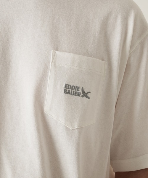 Eddie Bauer(エディーバウアー)の「EBロゴ刺繍 ポケット 半袖 Tシャツ(Tシャツ/カットソー・メンズ・ブラック/サックスブルー/ホワイト/ピンク/ベージュ/ネイビー・S/M/L/XL/XXL)」の21枚目の写真