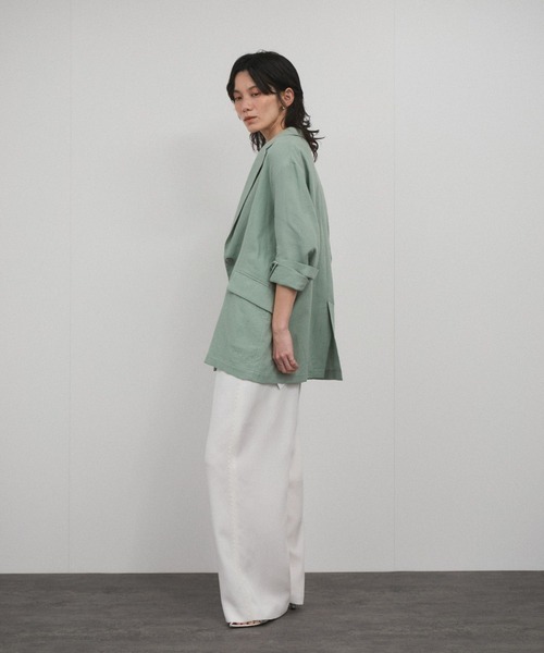 SALON adam et rope'（サロン アダム エ ロペ）の「サイドレースイージーリラックスパンツ（その他パンツ・レディース・ブラック/オフホワイト/ベージュ・S/M）」の15枚目の写真