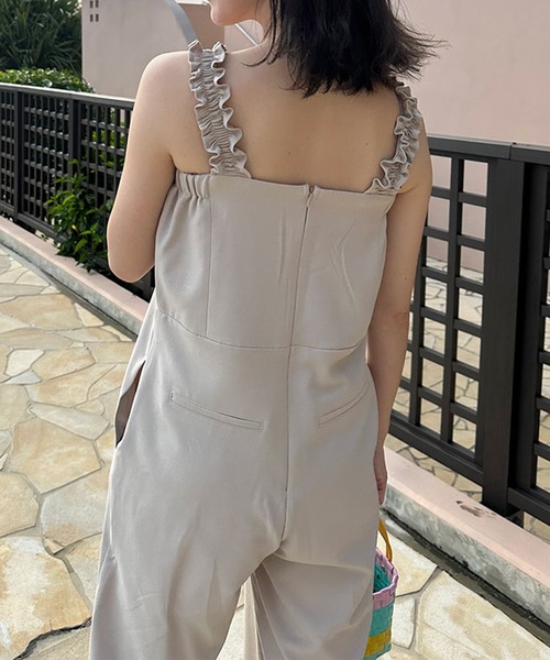 ST.ROONEY（セントルーニー）の「フリルストラップサロペット【低身長・小柄女性向け】（サロペット/オーバーオール・レディース・カーキ/ベージュ/スミクロ・XS）」の21枚目の写真