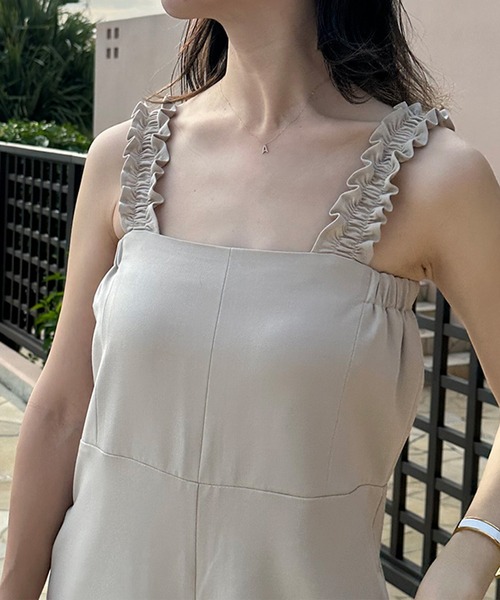 ST.ROONEY（セントルーニー）の「フリルストラップサロペット【低身長・小柄女性向け】（サロペット/オーバーオール・レディース・カーキ/ベージュ/スミクロ・XS）」の15枚目の写真