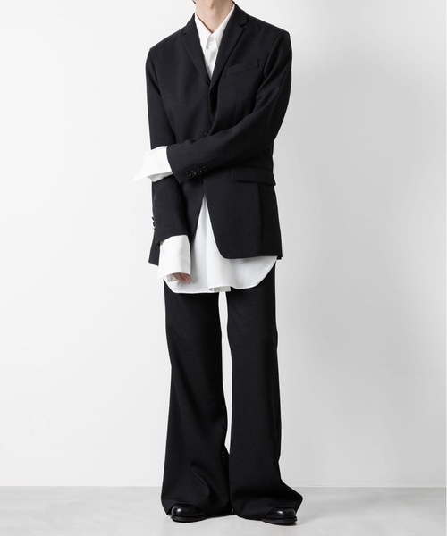 ato（アトウ）の「SLUB TWEED FLAIR PANTS（スラックス・メンズ・ブラック/ライトブラウン・44/46/48）」の6枚目の写真