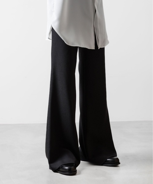 【ato】SLUB TWEED FLAIR PANTS フレアパンツ　スラックス SLUB TWEED FLAIR PANTS（スラックス）｜ato（アトウ）のファッション