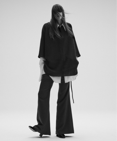 【ato】SLUB TWEED FLAIR PANTS フレアパンツ　スラックス SLUB TWEED FLAIR PANTS（スラックス）｜ato（アトウ）のファッション