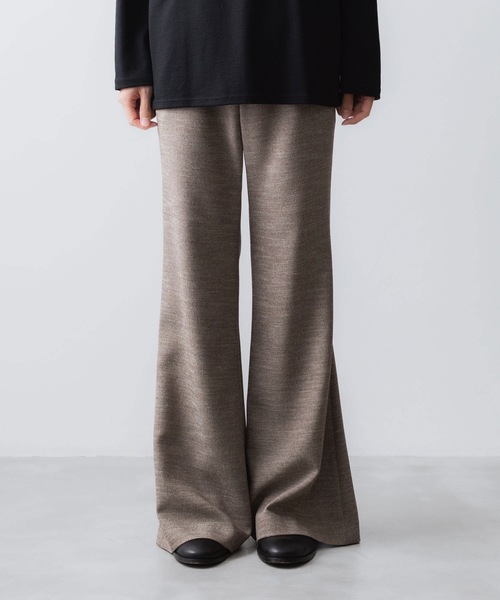SLUB TWEED FLAIR PANTS（スラックス）｜ato（アトウ）のファッション