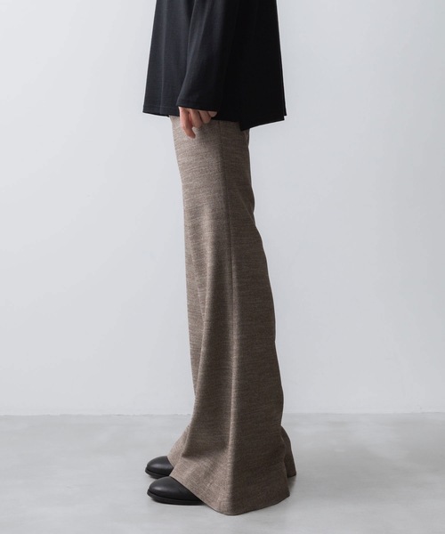 SLUB TWEED FLAIR PANTS（スラックス）｜ato（アトウ）のファッション