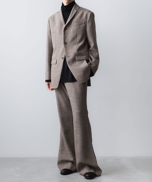 SLUB TWEED FLAIR PANTS（スラックス）｜ato（アトウ）のファッション
