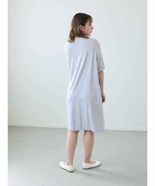 新品✨ジェラートピケ　【接触冷感】モチーフ4柄ワンピース セール】【接触冷感】モチーフ4柄ワンピース（ルームウェア