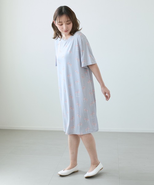 【新品】ジェラートピケ　ルームウエア　コットン100   ワンピース gelato pique（ジェラートピケ）の「【KIDS】シェル柄ワンピース