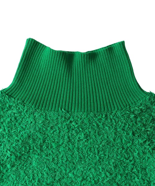 DRESSLAVE(ドレスレイブ)の「ribbon yarn off-shoulder pull(リボンヤーンオフショルダープルオーバー)(ニット/セーター・レディース・グリーン/ブラック・38)」の10枚目の写真