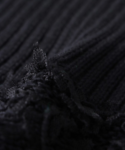DRESSLAVE(ドレスレイブ)の「ribbon yarn off-shoulder pull(リボンヤーンオフショルダープルオーバー)(ニット/セーター・レディース・グリーン/ブラック・38)」の13枚目の写真