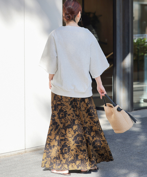 JOURNAL STANDARD relume(ジャーナルスタンダード レリューム)の「《追加》コントラストフラワープリントスカート(スカート・レディース・グリーン/ブラック/アイボリー・FREE)」の7枚目の写真