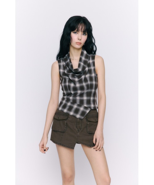 LAGUA GEM(ラグアジェム)の「MILITARY USED ミニスコート(カーゴパンツ・レディース・カーキ/ブラウン/アイボリー・X-SMALL/SMALL/MEDIUM)」の6枚目の写真