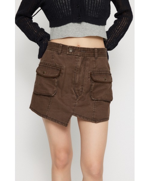 LAGUA GEM(ラグアジェム)の「MILITARY USED ミニスコート(カーゴパンツ・レディース・カーキ/ブラウン/アイボリー・X-SMALL/SMALL/MEDIUM)」の7枚目の写真