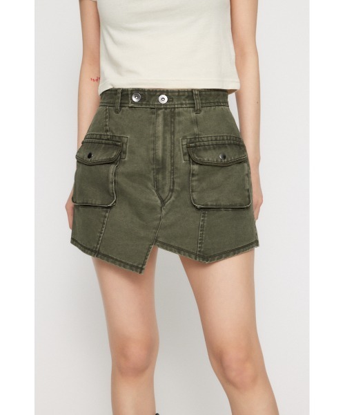 LAGUA GEM(ラグアジェム)の「MILITARY USED ミニスコート(カーゴパンツ・レディース・カーキ/ブラウン/アイボリー・X-SMALL/SMALL/MEDIUM)」の12枚目の写真