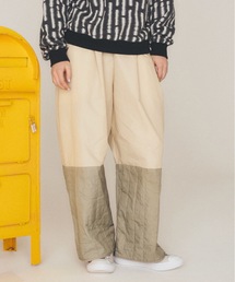 sneeuw | ウォッシュトキルティングタックワイドパンツ(その他パンツ)