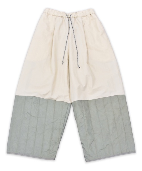 sneeuw（スニュウ）の「ウォッシュトキルティングタックワイドパンツ（その他パンツ・レディース・ベージュ/ブラウン・ONESIZE）」の9枚目の写真