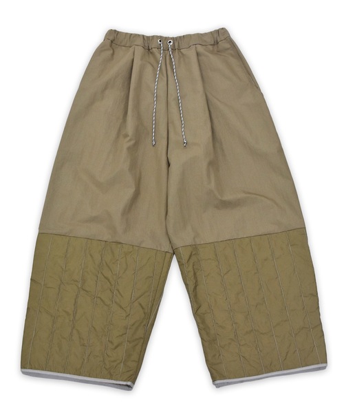 sneeuw（スニュウ）の「ウォッシュトキルティングタックワイドパンツ（その他パンツ・レディース・ベージュ/ブラウン・ONESIZE）」の11枚目の写真
