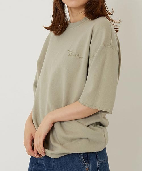 セール】スーパーストレッチ クルーネック ハーフスリーブ スウェット