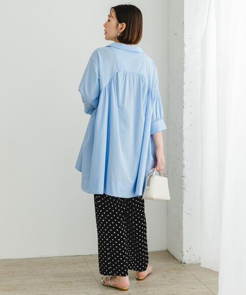 F by ROSSO（エフバイロッソ）の「F by ROSSO　ボリュームシャツチュニック（チュニック・レディース・ブルー/ベージュ/ブラック・FREE）」の13枚目の写真