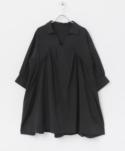 F by ROSSO（エフバイロッソ）の「F by ROSSO　ボリュームシャツチュニック（チュニック・レディース・ブルー/ベージュ/ブラック・FREE）」の22枚目の写真