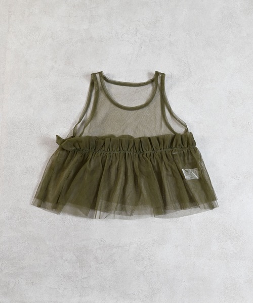 MARKEY'S(マーキーズ)の「2ピースチュールワンピース(ワンピース・キッズ・ライトピンク/オフホワイト/チャコール・90/100/110/120/130/140/150)」の6枚目の写真