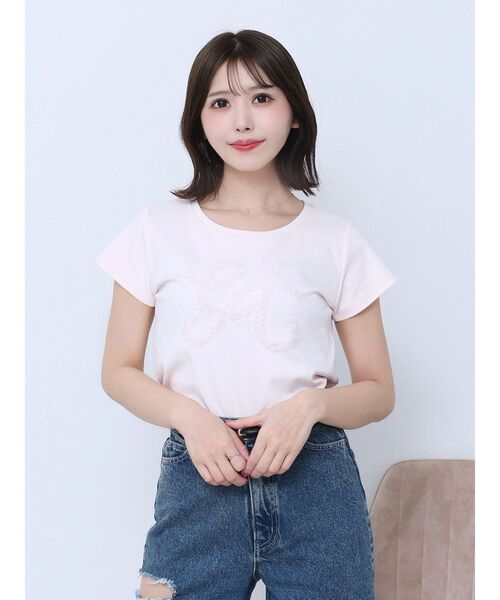 EATME（イートミー）の「フリルモチーフTシャツ（Tシャツ/カットソー・レディース・オフホワイト/ピンク/イエロー・FREE）」の20枚目の写真