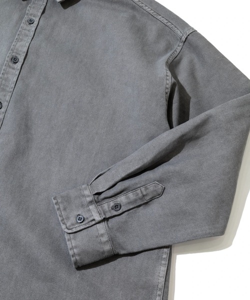 Revo.（レボ）の「Revo./レヴォ　C100% ピグメント加工 LSシャツ（シャツ/ブラウス・メンズ・ブラック系その他3/パープル/ベージュ・LARGE/MEDIUM）」の6枚目の写真