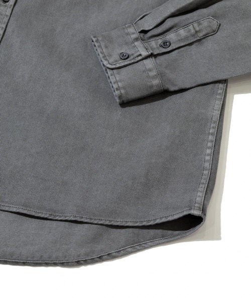 Revo.（レボ）の「Revo./レヴォ　C100% ピグメント加工 LSシャツ（シャツ/ブラウス・メンズ・ブラック系その他3/パープル/ベージュ・LARGE/MEDIUM）」の7枚目の写真