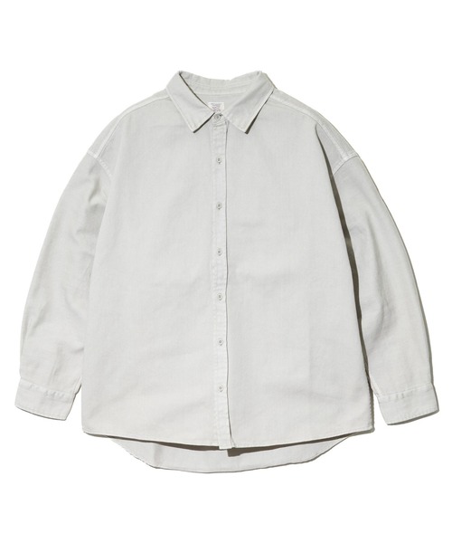 Revo.（レボ）の「Revo./レヴォ　C100% ピグメント加工 LSシャツ（シャツ/ブラウス・メンズ・ブラック系その他3/パープル/ベージュ・LARGE/MEDIUM）」の11枚目の写真