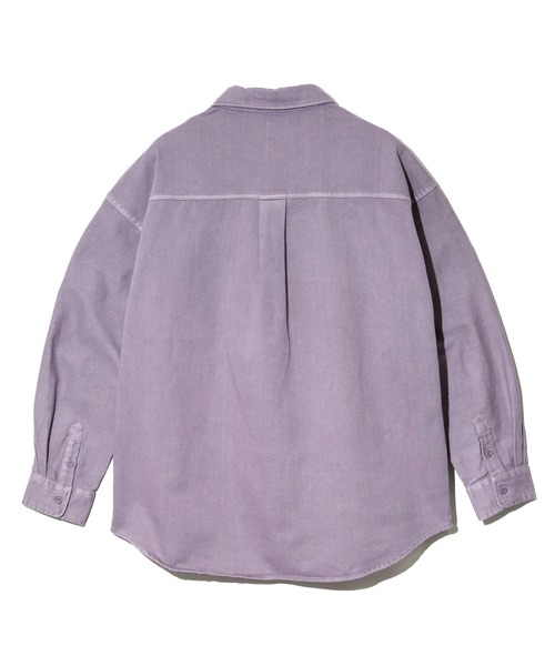 Revo.（レボ）の「Revo./レヴォ　C100% ピグメント加工 LSシャツ（シャツ/ブラウス・メンズ・ブラック系その他3/パープル/ベージュ・LARGE/MEDIUM）」の14枚目の写真