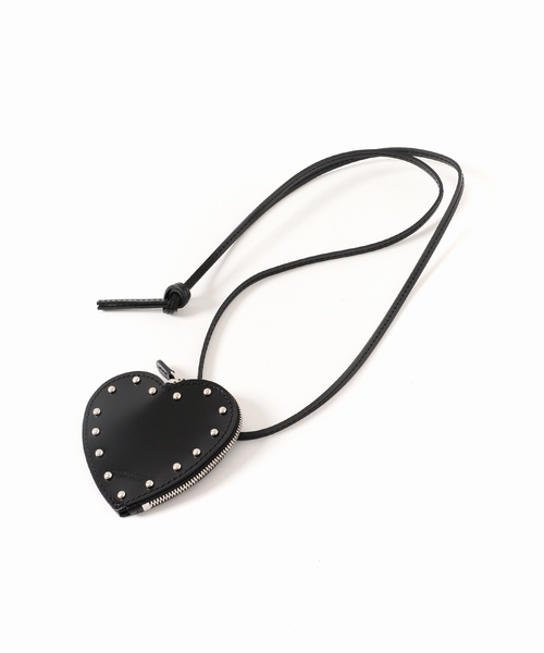 JANE SMITH/ジェーンスミス】COW LEATHER STUDS HART COIN C
